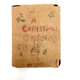 Brown Paper Wrapped Little Leather Library Copy of The Christmas Carol, 1920s