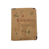 Brown Paper Wrapped Little Leather Library Copy of The Christmas Carol, 1920s