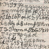 One Last Notebook Page with Cipher Writing (and God Loves You + Clippings on Reverse), 1887