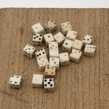 Lot of 28 of the Tiniest Bone Dice I’ve Ever Seen