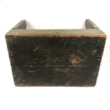 Excellent Antique Primitive Green-Gray Painted Stool