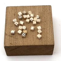 Lot of 28 of the Tiniest Bone Dice I’ve Ever Seen
