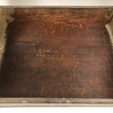 Excellent Antique Primitive Green-Gray Painted Stool