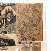 One Last Notebook Page with Cipher Writing (and God Loves You + Clippings on Reverse), 1887