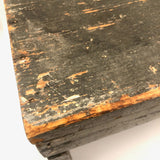 Excellent Antique Primitive Green-Gray Painted Stool