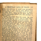 Brown Paper Wrapped Little Leather Library Copy of The Christmas Carol, 1920s