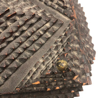 Sculptural Old Chip Carved Tramp Art Box