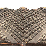 Sculptural Old Chip Carved Tramp Art Box