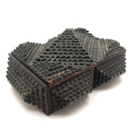Sculptural Old Chip Carved Tramp Art Box