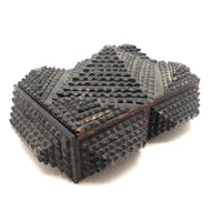 Sculptural Old Chip Carved Tramp Art Box