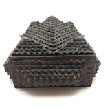 Sculptural Old Chip Carved Tramp Art Box
