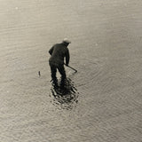 Lone Clam Digger in Knee Deep Water, Existential (And Zen) Feeling Paper Print Photo