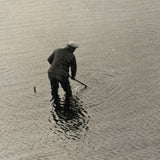 Lone Clam Digger in Knee Deep Water, Existential (And Zen) Feeling Paper Print Photo