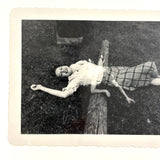Lying Back, Crawling Forward, Wonderful Vintage Double Exposure Snapshot