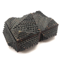 Sculptural Old Chip Carved Tramp Art Box