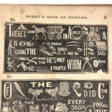 Merry's Book of Puzzles, 1856, with Many Rebuses (and other fun things)