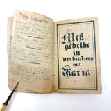 SOLD C. Mid 19th Century German Manuscript Devotional with Fraktur Lettering and Amazing Drawings