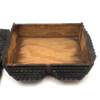 Sculptural Old Chip Carved Tramp Art Box