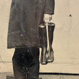 Man with Cigar and Rubber Boots (and Hand in Pocket and Lonely Column), 19th Century Half Plate Tintype