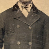 Man with Cigar and Rubber Boots (and Hand in Pocket and Lonely Column), 19th Century Half Plate Tintype