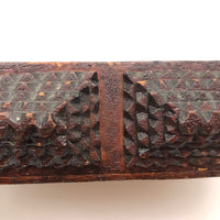 Sculptural Old Chip Carved Tramp Art Box