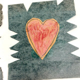 Charming Little Pair of Pennsylvania  Cut Paper Valentines hi