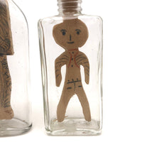 Pair of Double Sided Whimsy People in Bottles!