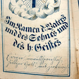 SOLD C. Mid 19th Century German Manuscript Devotional with Fraktur Lettering and Amazing Drawings