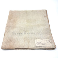 Handwoven and Embroidered Textile by Sarah Sanborn (NH, 1732-1792) with Family Note