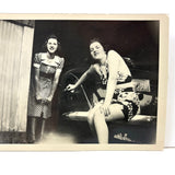 Air Pump, Halter Top, Vintage Snapshot of Two Young Women in Garage