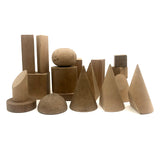 C. 1920s Milton Bradley Geometric Solids in Original Green Painted Box