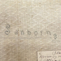Handwoven and Embroidered Textile by Sarah Sanborn (NH, 1732-1792) with Family Note