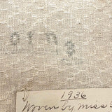 Handwoven and Embroidered Textile by Sarah Sanborn (NH, 1732-1792) with Family Note