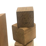 C. 1920s Milton Bradley Geometric Solids in Original Green Painted Box