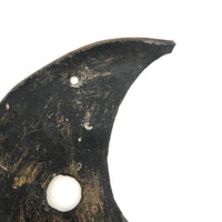 Cut Tin Folk Art Crescent Moon Match Holder