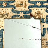 Scarce and Beautiful c. 1830-40s American Block-printed Paper Framed Travel Mirror in Original Paper Sleeve