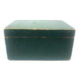 C. 1920s Milton Bradley Geometric Solids in Original Green Painted Box