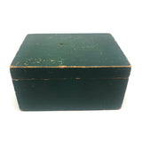 C. 1920s Milton Bradley Geometric Solids in Original Green Painted Box