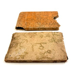 Scarce and Beautiful c. 1830-40s American Block-printed Paper Framed Travel Mirror in Original Paper Sleeve