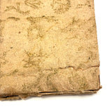 Scarce and Beautiful c. 1830-40s American Block-printed Paper Framed Travel Mirror in Original Paper Sleeve