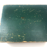C. 1920s Milton Bradley Geometric Solids in Original Green Painted Box