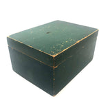 C. 1920s Milton Bradley Geometric Solids in Original Green Painted Box