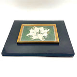 Interlaced Horses, Stunning Antique Gouache Indo-Persian Miniature Painting on Card, Framed as Found