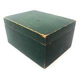 C. 1920s Milton Bradley Geometric Solids in Original Green Painted Box