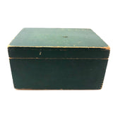 C. 1920s Milton Bradley Geometric Solids in Original Green Painted Box