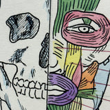 Muscles of the Head, Mid 20th Century Ink and Waterclor School Anatomy Diagram on Board
