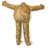 Wild Hand-sewn Leather Piecework Large, Headless Doll Body with Open Arms!