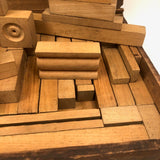 Terrific, Large 19th C. Building Blocks Set with Wonderful Box Lid Repairs
