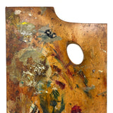 1880s Monogrammed Tin Painter's Box with Palette, Brushes, and Watercolor Tin