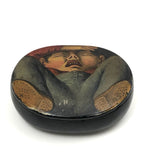 Early 19th C. British Lacquered Papier Mache Snuff Box, View From Below!